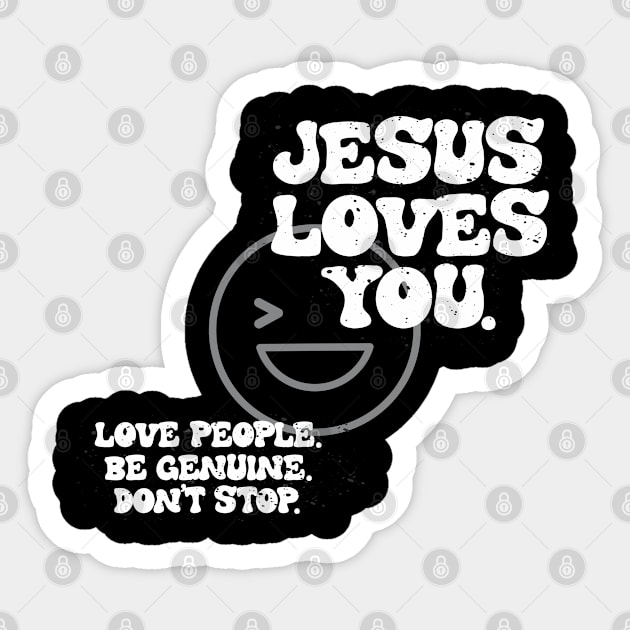 Jesus loves you. Sticker by C_ceconello